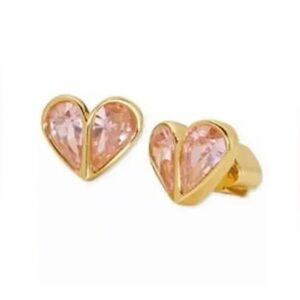 Kate Spade Rock Solid Pink Heart Stud Earrings